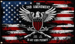 Distressed 2nd Amendment Eagle Flag