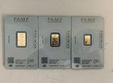 3 Bar Patriot Pure Gold Set - 1.0 gram, 2.5 gram, 5.0 gram - BACK IN STOCK!!!